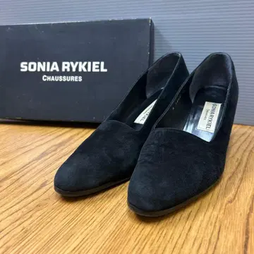 SONIA RYKIEL 블랙 스웨이드 펌프스 madeinJAPAN 일본제