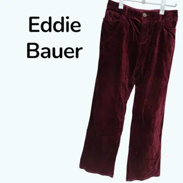 Eddie Bauer 버건디 코듀로이 팬츠 보라색 퍼플 와이드