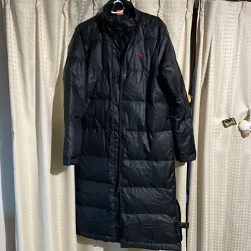 PUMA 블랙 롱 다운 자켓