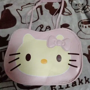 헬로키티 페이스 백 리본 핑크