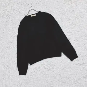 [ santana ] 니트탑 (L) 울 혼방 심플 무지 블랙