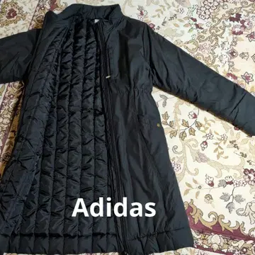 adidas 블랙 퀼팅 자켓