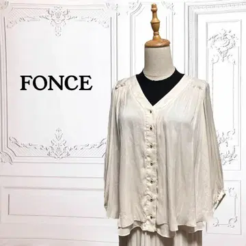 폰세 [ FONCE ] 블라우스/셔츠 [ F ] 아이보리 광택 셔링