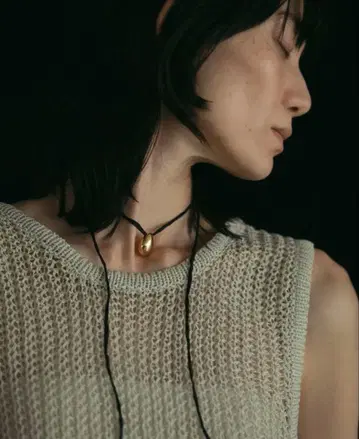anuke 목걸이 / Silkcord x Parts Necklace
