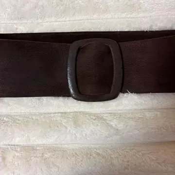 벨트 좋아! 짙은 갈색 본 스웨이드 폭 7cm