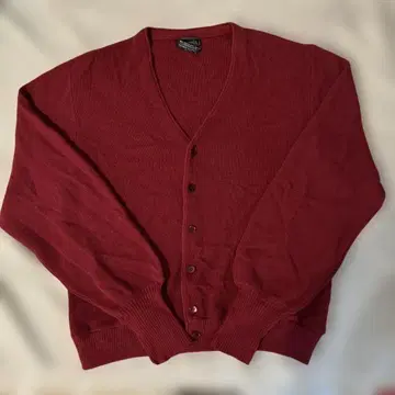 70s 80s JCPenney 가디건 L 사이즈 짙은 빨간색