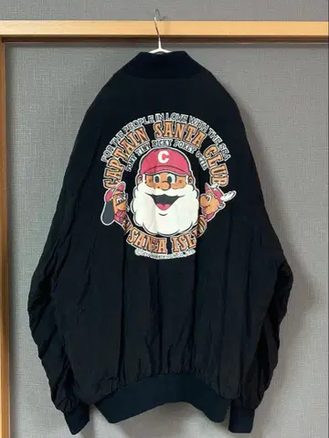 90s 캡틴 산타 실크 봄버 자켓