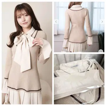 LIP SERVICE 셔츠 도킹 플리츠 원피스