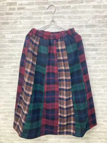 Fillil 체크 무늬 롱 스커트