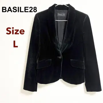 BASILE28 바레 벤토토 테일러드 벨로아 자켓 면 98% L