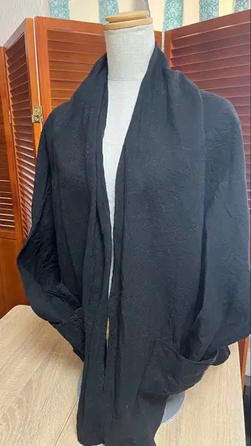 ici 블랙 린넨 마 자켓