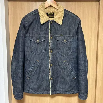 COOTIE 보아 옷깃 다크 블루 데님 자켓