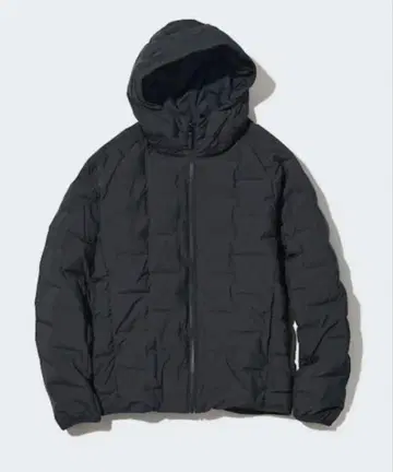 유니클로 UNIQLO 퍼프 테크 후드티 블랙 S