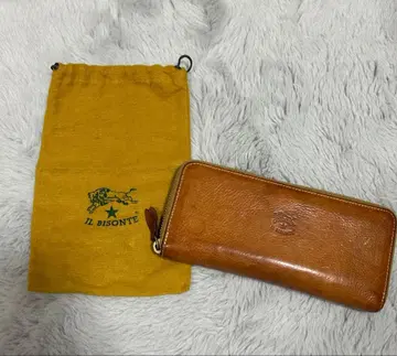 일비종떼 IL BISONTE 라운드 지퍼 장지갑 복조리 포함