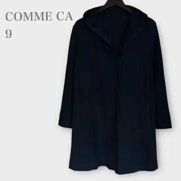 후드 부착 롱 가디건 코디건 블랙 M 라이트 아우터