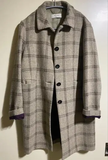 폴스미스 울 체크 코트 Paul Smith
