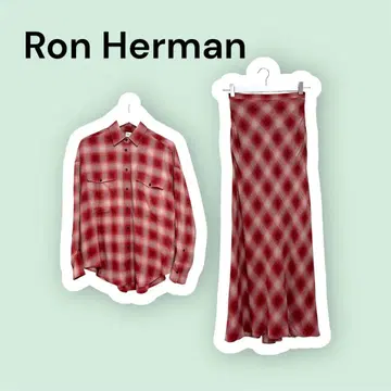 2024FW 론 헤르만 옴브레 체크 셔츠&스커트 XS