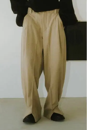 knuth marf front slit pants/beige
