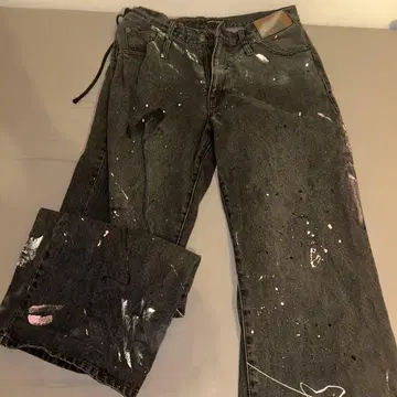 HIROKI TSUZUKI 블랙 데님 와이드 팬츠