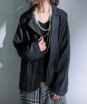 안티카*자켓 FREE 차콜 그레이 antiqua