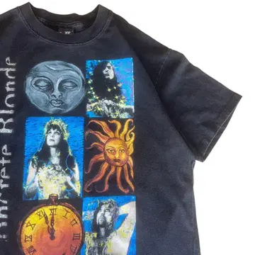 네이비 클리트 밴딩 T셔츠 M 빈티지 블랙 M