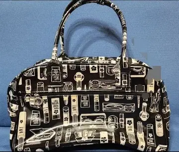 마리콴트 화장품 패턴 미니 보스턴 핸드백 올 패턴