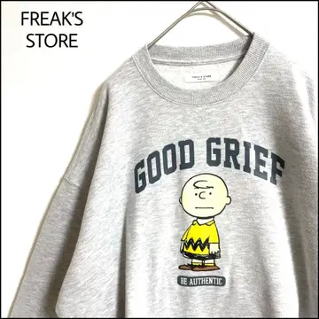 FREAK'S STORE 맨투맨 그레이 오버 사이즈 PEANUTS