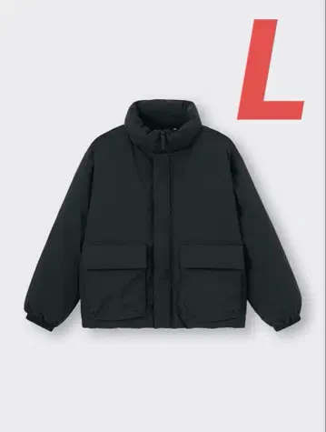 히트 패디드 스탠드 블루종 GU 남성용 블랙 L 사이즈