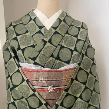 기모노 코몬 단의 그린 모던 KIMON