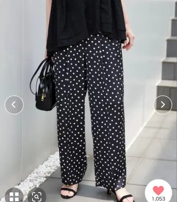 기간 한정! SLOBE IENA 프린트 새틴 이지 팬츠 컨디션 최상