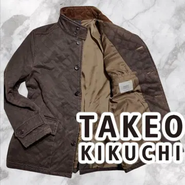 TAKEO KIKUCHI 다케오 키쿠치 스웨이드 퀼트 페이크 가죽 자켓