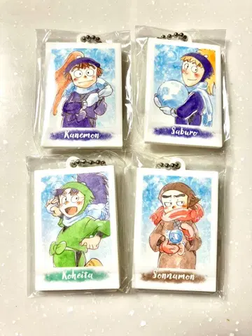 닌타마 파샤코레 미니 아크릴 키링 컬렉션 4세트