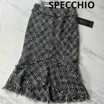 SPECCHIO 스페치오 새상품 택 포함 울 프린지 트위드 스커트