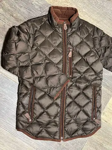 AIGLE 퀼팅 자켓 브라운