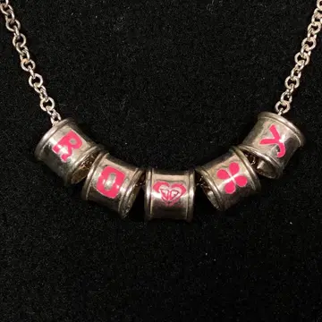 ROXY 로고 핑크 여성용 목걸이