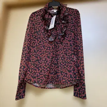 나라 까미체 딸기 패턴 블라우스 택 포함 미사용 새상품