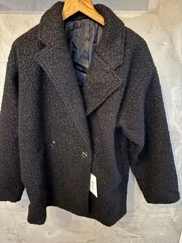 보아 더블 브레스트 자켓 블랙