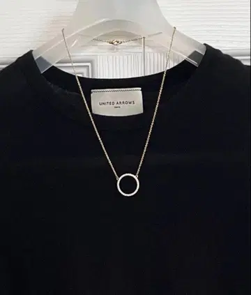 미사용품 유나이티드 애로우즈 파베 목걸이 펜던트