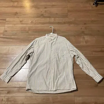 AURALEE WASHED FINX TWILL STRIPE SHIRTS