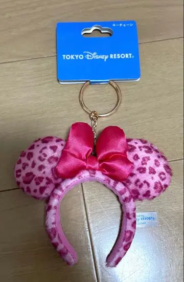 디즈니 리조트 미니 키체인 레오파드 무늬 머리띠