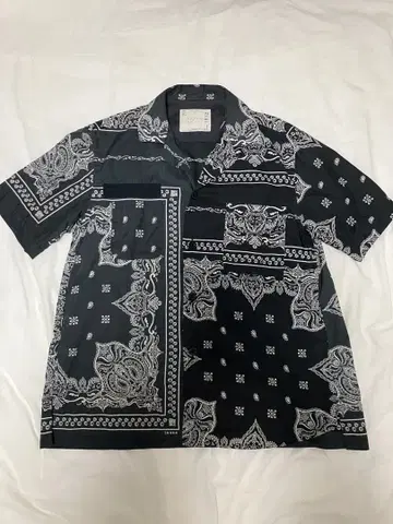 sacai 2019SS 오픈 카라 셔츠