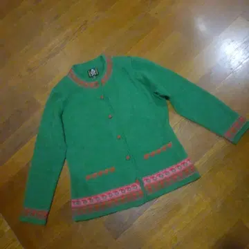 알파카 페루제 고급 크리스마스 색상 가디건