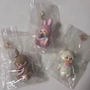 몽치치 마스코트 키체인 4 몽치치 짱 침탄 참 3종 세트