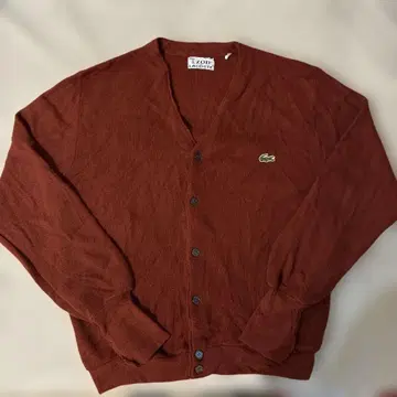 LACOSTE ZOD 가디건 L 사이즈 브라운
