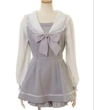 LIZLISA 리즈리사 긴팔 세일러 카라 셋업 그레이