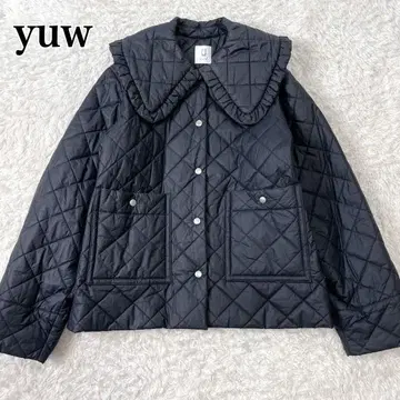 새상품급 LOWRYSFARM yuw 프릴 칼라 퀼팅 자켓