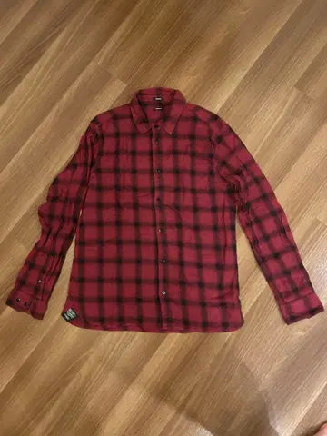 DENHAM 덴함 플란넬 셔츠 (긴팔) S size 빨간색 체크