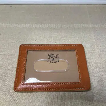 IL BISONTE 가죽 패스 케이스 브라운