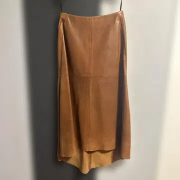 DKNY 브라운 가죽 롱 스커트 2