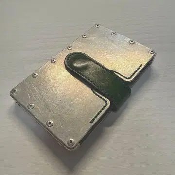 AERO CONCEPT 그린 가죽 벨트 명함지갑 케이스